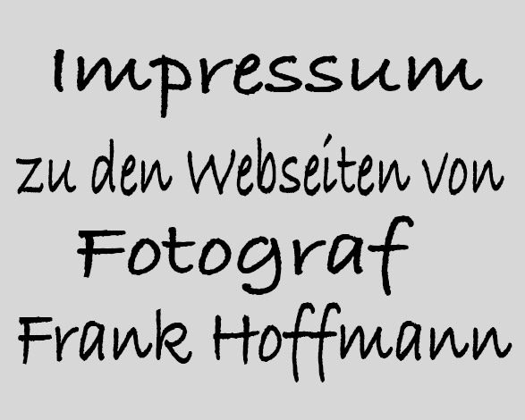 Impressum zu den Portrait fotografie Webseiten von Fotograf Frank Hoffmann